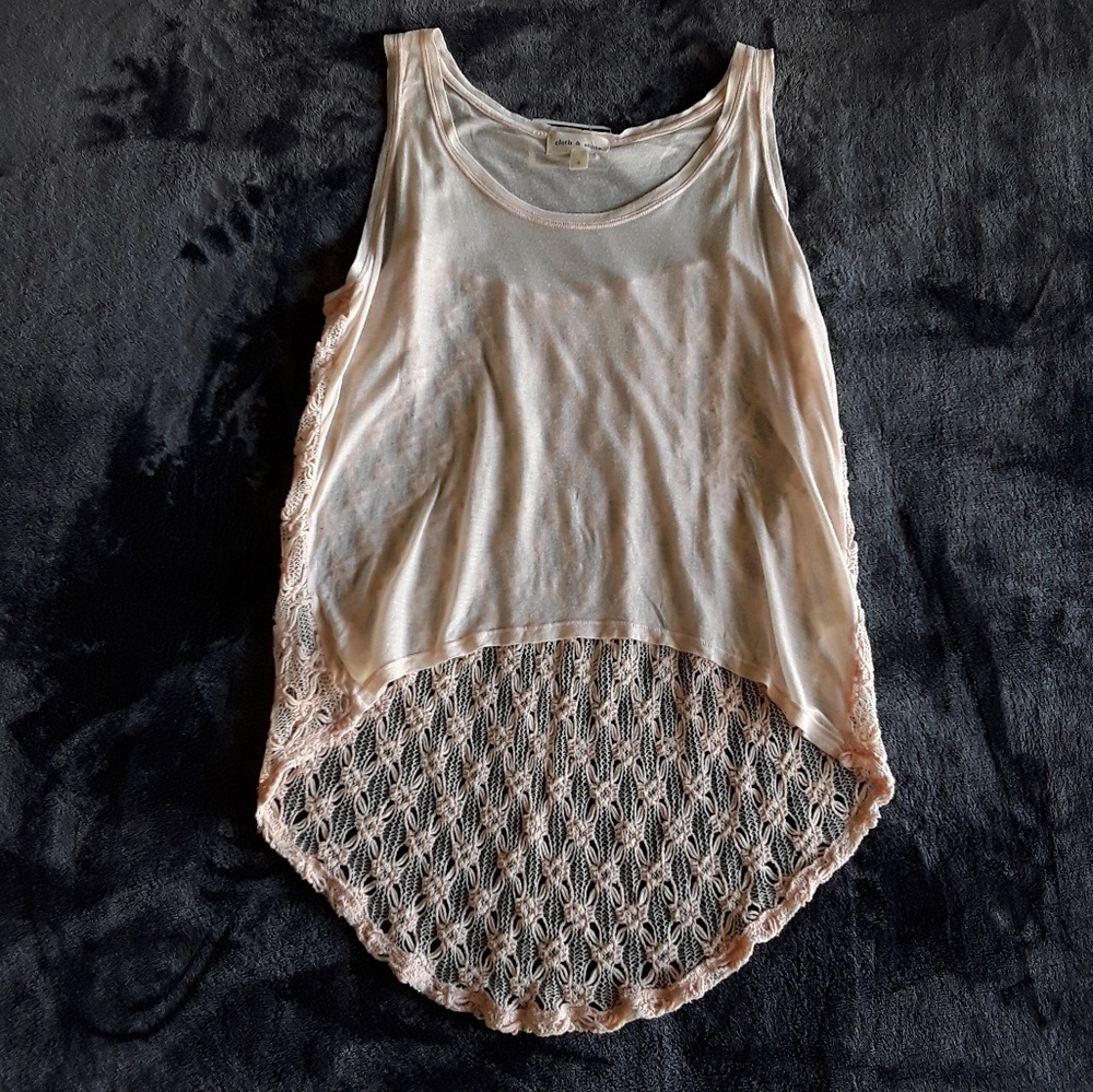 💜 Cloth & Stone | NWOT Blush Knit High low Tank Top y2k anthropologie pink